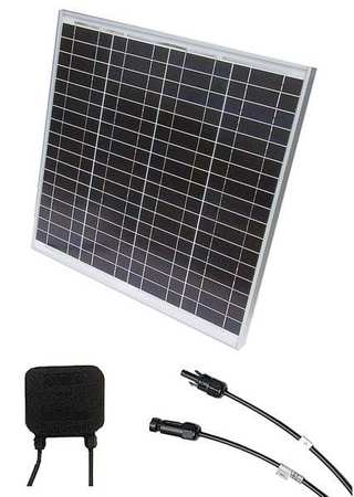 SOLARTECH POWER Polycrystalline Solar Panel, 50 W, 33.8V DC, 1.48 A, 72 Cells, MC4 SPM050P-WP-N