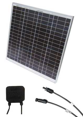 SOLARTECH POWER Polycrystalline Solar Panel, 55 W, 34.2V DC, 1.61 A, 36 Cells, MC4 SPM055P-WP-N