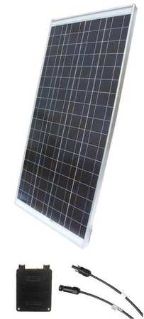 SOLARTECH POWER Polycrystalline Solar Panel, 130 W, 35V DC, 3.95 A, 36 Cells, MC4 SPM130P-SWP-FN