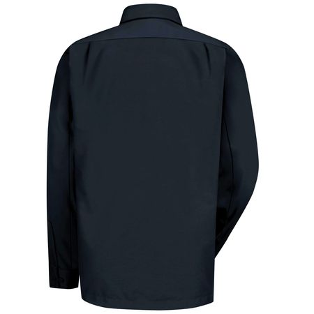 Dickies Long Sleeve Shirt, Black, Polyester/Cotton WS10BK RG L