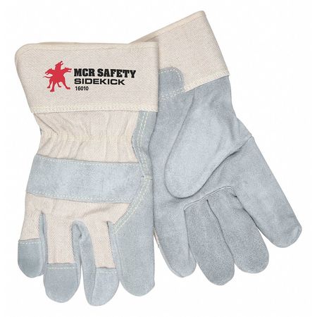 Mcr Safety Leather Palm Sewn W Kevlar Large, PK12 16010L