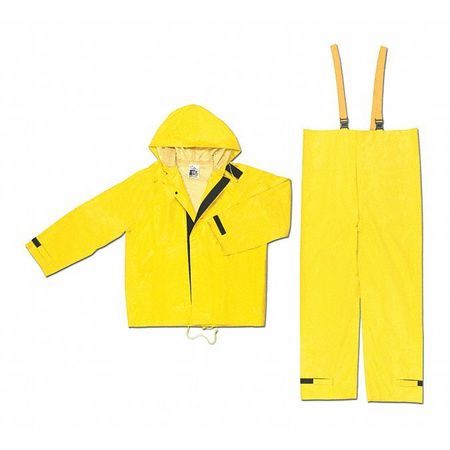 MCR SAFETY Breathable Pu Poly Class 3 Jacket, S 8402S