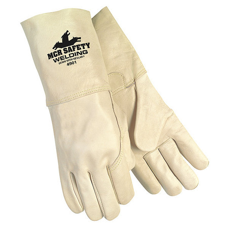 MCR SAFETY MIG/TIG Welding Gloves, Cowhide Palm, L, 12PK 4901L