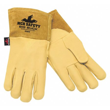 MCR SAFETY MIG/TIG Welding Gloves, Deerskin Palm, XL, 12PK 4984XL