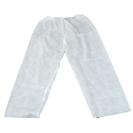 Condor Disposable Pants , L/XL , White , polypropylene , Elastic Waist 26W791