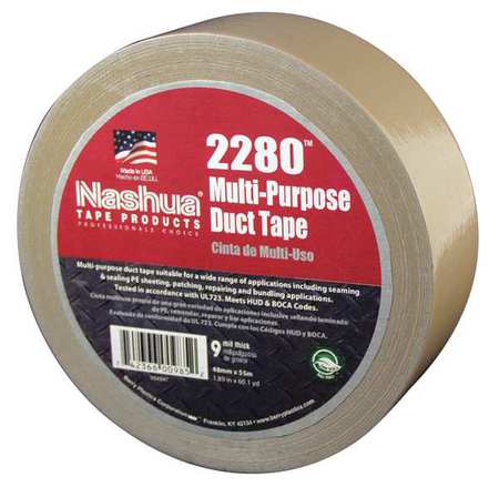 NASHUA Duct Tape, 48mm x 55m, 9 mil, Tan 2280