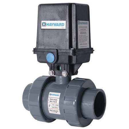 Hayward Flow Control Ball Valve, Actuated, Electric, 2" PVC/EPDM, 115v, On/Off; S/T (Old Style) EATB1200STE