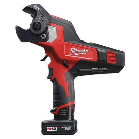 Milwaukee Tool Cordless Cable Cutter, (1) 3.0Ah Battery & Hard Case Bundle, 12.0 V, Li-Ion Battery, M12 Series 2472-21XC