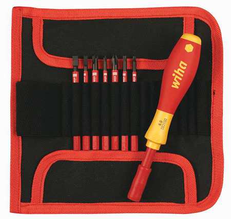 WIHA Phillips, Slotted, Torx(R), Xeno Bit 2 3/4 in, Drive Size: 1/4 in , Num. of pieces:9 28391