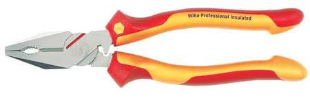 Wiha Insulated Linemans Pliers, w/Crimper, 9 In 32821