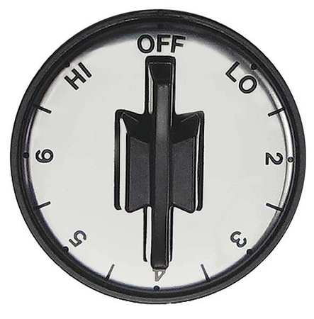 Robertshaw Temperature Dial, Infinite, Black/Chrome 40-158