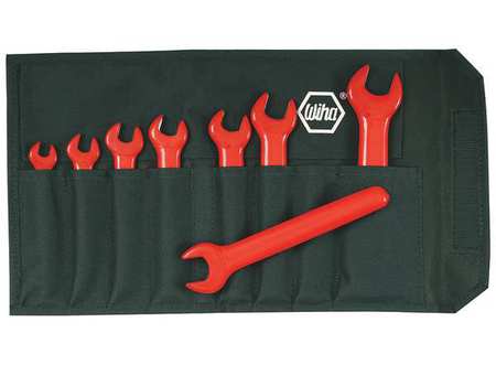 Wiha Ins Open End Wrench Set, 15Deg, 6-19mm, 8Pc 20093