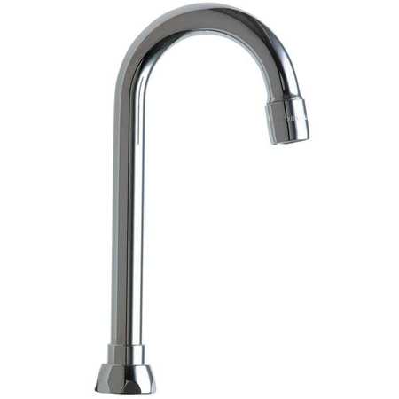 CHICAGO FAUCET Gooseneck Spout, Brass GN1AE3JKABCP