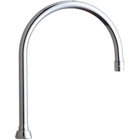 CHICAGO FAUCET Gooseneck Spout, Brass GN8AE3JKABCP