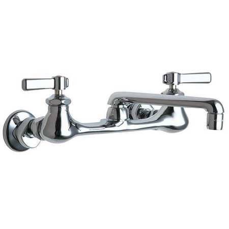 CHICAGO FAUCET Manual, 7-1/4" to 8-3/4" Mount, Commercial 2 Hole Straight Kitchen/Bathroom Faucet 540-LDXKABCP