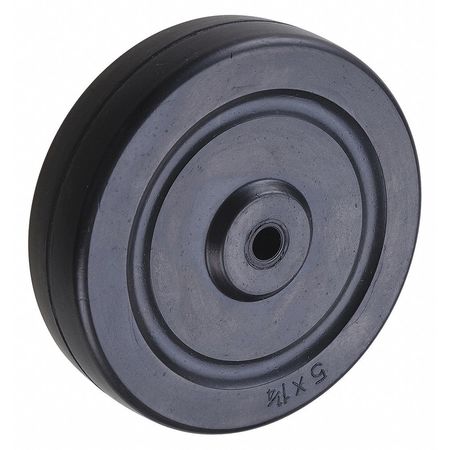Zoro Select Caster Wheel, Rubber, 5 in., 280 lb. RN050520602G