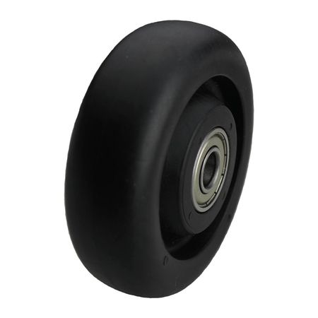 Zoro Select Caster Wheel, Polyolefin, 4 in., 250 lb. 26Y355