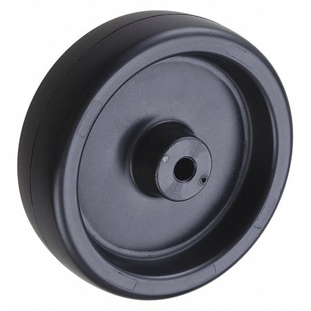 Zoro Select Caster Wheel, Polyolefin, 5", 350 lb., Black 26Y366