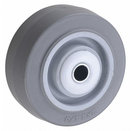 Zoro Select Caster Wheel, TPR, 3 in., 200 lb., Gray Core IS030510670A