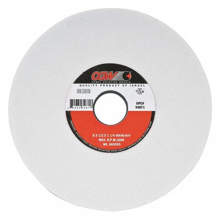 Cgw Abrasives Surf Grinding Whl, 7x0.5x1-1/4, T1 34624