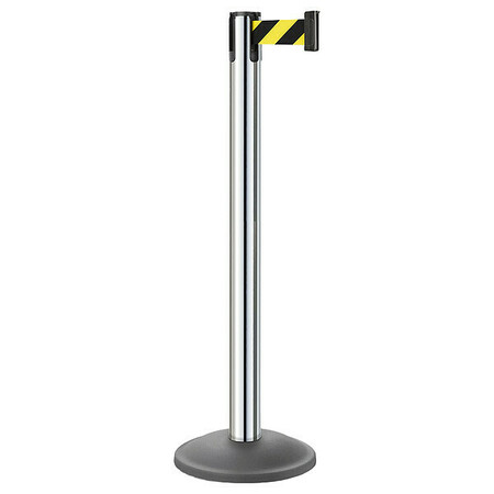 LAVI INDUSTRIES Barrier Post, Steel, Gray 26-20400CL/SF/KIT