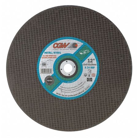 CGW ABRASIVES CutOff Whl, 14x5/32x20mm, A24RBF, Metal 35599