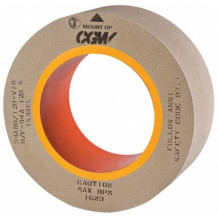 CGW ABRASIVES Grinding Whl, 20x8x12, T1, 94A80N/120S-V18 35300