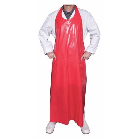 TOP DOG Die Cut Apron, 45", 6 mil, Red 80014