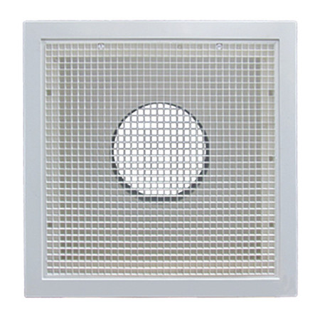 American Louver Stratus Plastic Return Grille, Filter, 12" Duct, T-grid, Blk STR-ERFG-12BK