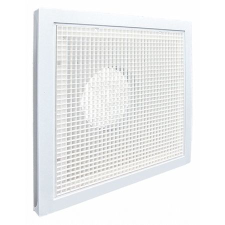 American Louver Stratus Plastic Return Filter Grille, 8" Duct, T-grid, Wht STR-ERFG-8W