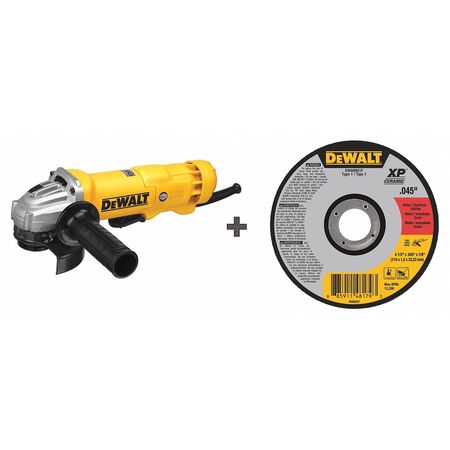 DEWALT Angle Grinder, w/ (25) Abrasive Wheels DWE402K/DWA8951F