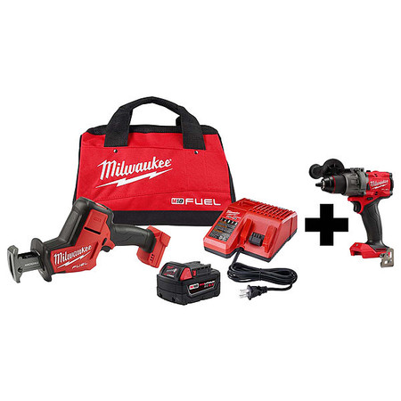 MILWAUKEE TOOL M18 Hackzall Kit w M18 1/2" Hammer Drill 2719-21, 2904-20