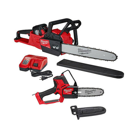 MILWAUKEE TOOL Chainsaw Kit and Pruning Saw, Cordless 2727-21HD, 3004-20