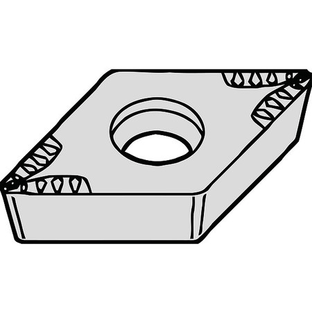 WIDIA Diamond Turning Insert, Diamond, 3, CCMT, 1, Carbide CCMT09T304