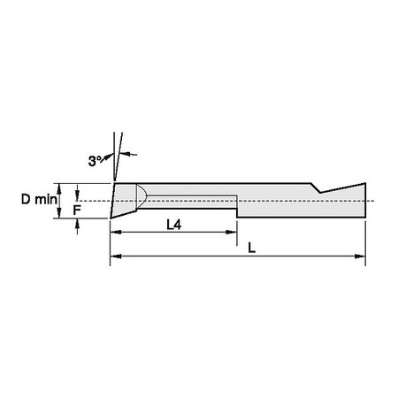 WIDIA Boring Bar, 3/4", Carbide BB187750R