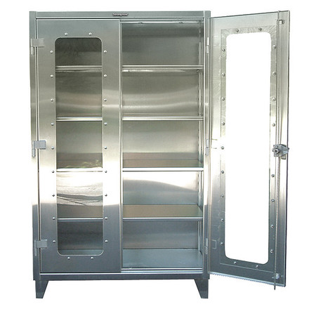 STRONG HOLD Storage Cabinet, 78"x60"x24", LtGry, 4Shlv 56-LD-244-SR