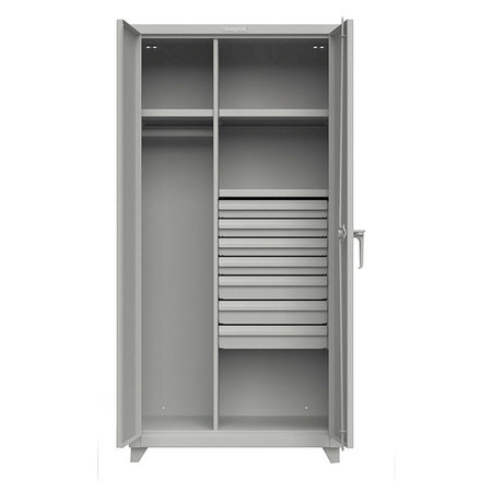 STRONG HOLD 14 ga. Steel Storage Cabinet, Stationary 36-W-243-7DB-L