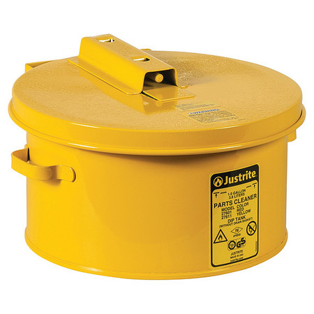 Justrite Dip Tank, Steel, 5-1/2" H, 1 gal Cap. 27611