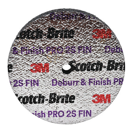 SCOTCH-BRITE Deburr and Finish PRO Unitized Wheel, 6inx1inx1in, 2S FIN, 2/pk 7100143476