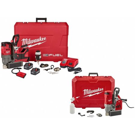 Milwaukee Tool Magnetic Drill and Electromagnetic Drill Kit, 18V DC, (1) 8 Ah Battery Included 2788-22HD, 4272-21
