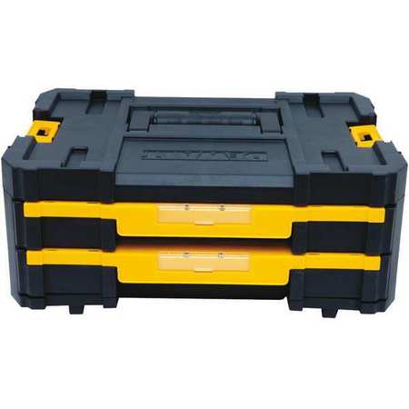 Dewalt $36.31 TSTAK® IV 7" Stackable 18-Compartment Double Shallow Drawer Small Parts |