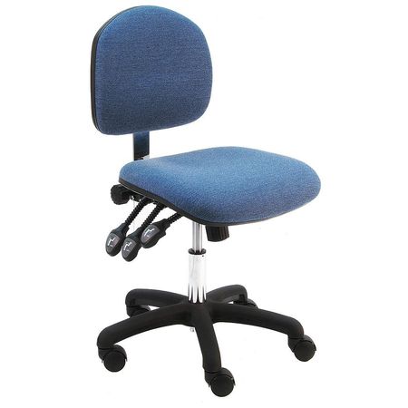 BENCHPRO Fabric Task Chair, 17" to 22", No Arms, Blue LNS-F-TLC-WW-BLUE