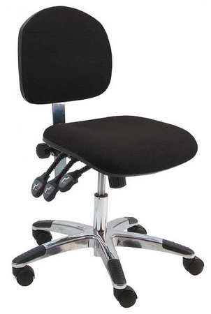 BENCHPRO Fabric Task Chair, 18" to 23", No Arms, Black WAS-F-TLC-WW-BLACK
