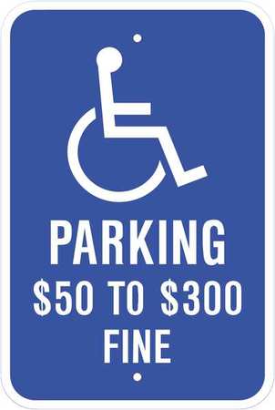 ZING Handicap Parking Sign, Missouri, 18X12, 2692 2692