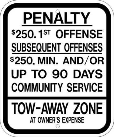 Zing Handicap Parking Sign, 10" W, 12" H, English, Aluminum 2696