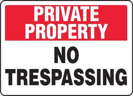 ZING Sign, Private Property, 10X14", Aluminum, Width: 14" 2741