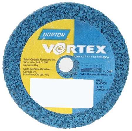 NORTON ABRASIVES Unified Wheel, 2in dia., 1/4inW, 1/4in 66261080270