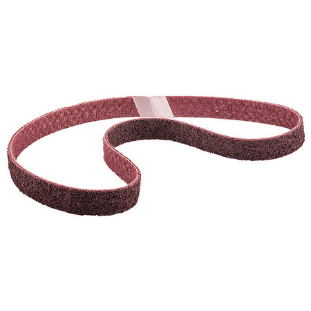 Norton Abrasives Sanding Belt, 1 in W, 42 in L, Non-Woven, Aluminum Oxide, 150 Grit, Fine, Rapid Prep, Maroon 66254441289