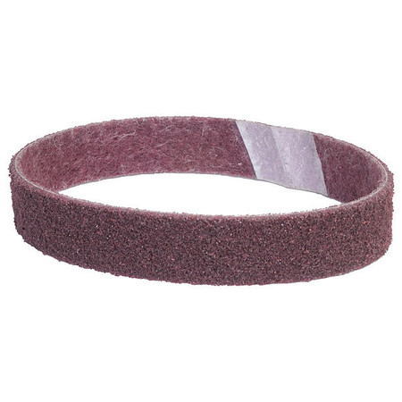 NORTON ABRASIVES Sanding Belt, 1 in W, 18 in L, Non-Woven, Aluminum Oxide, 150 Grit, Fine, Rapid Prep, Maroon 66261017898