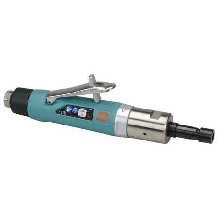 DYNABRADE Straight Straight-Line Die Grinder 1 Hp, 3/8 in NPT Air Inlet, 1/4" and 6mm Collet, Heavy, 3400 rpm 52662